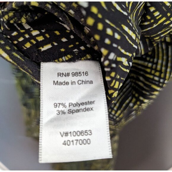 Coldwater Creek Natural Fit Pull‎ On Abstract Chevron Print Pant - L 10-12 - Picture 11 of 12